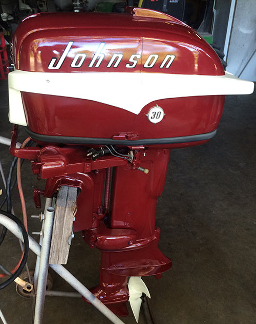 1956 30 hp Johnson Javelin Restored Outboard Boat Motor For Sale