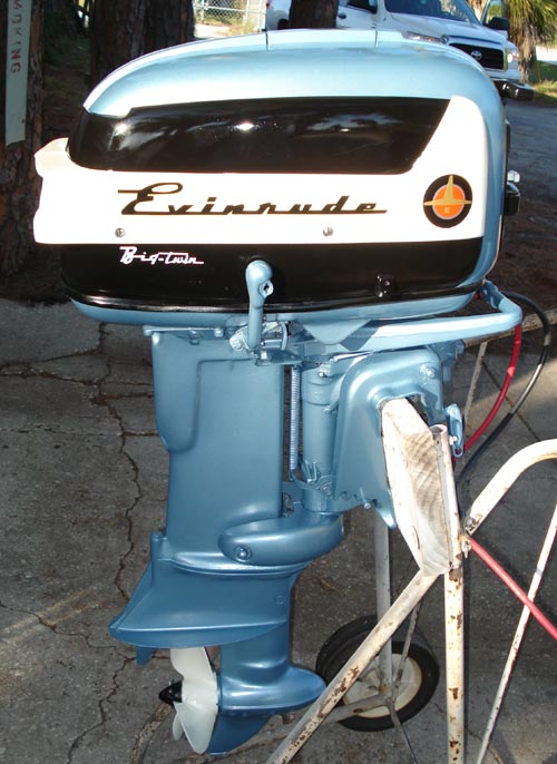1957 35 hp evinrude outboard antique boat motor for sale