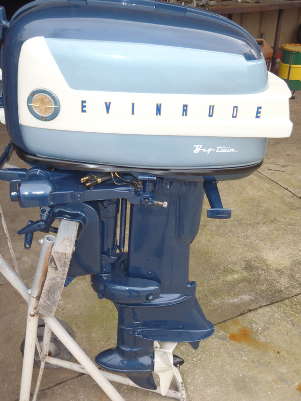 1958 35 hp evinrude outboard antique boat motor for sale