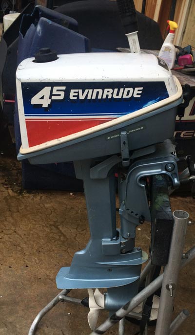 Used 4.5 hp 5 hp Evinrude Outboard Boat Motor For Sale
