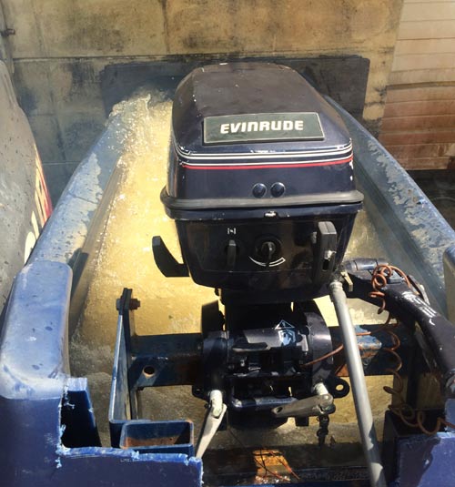 Used 4 hp Evinrude Deluxe 2 Cylinder Outboard Boat Motor