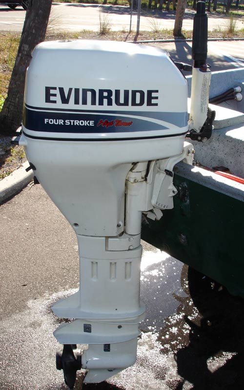 2000 Evinrude 25" Shaft Extra Long Shaft 4 Stroke Outboard 