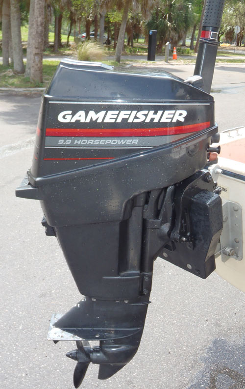 This is a nice running short shaft Gamefisher 9.9 hp Outboard Motor. 