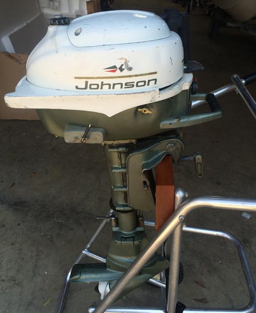 Johnson 3 hp Folding Outboard Motor.