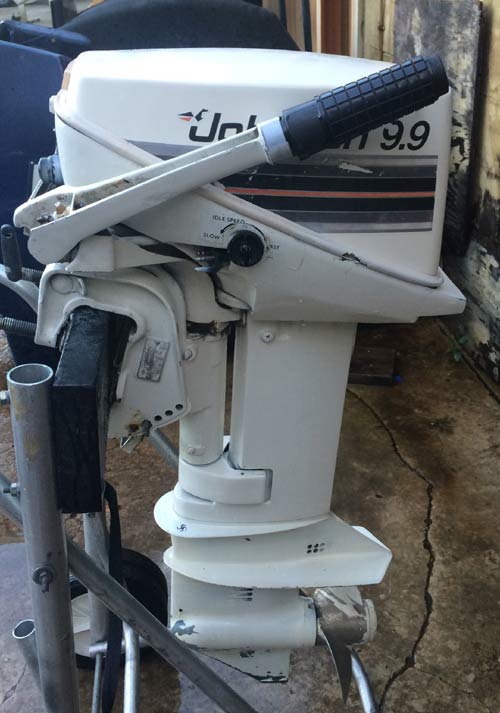 Used Johnson 9.9 hp Outboard Boat Motor Fo   r Sale Used 