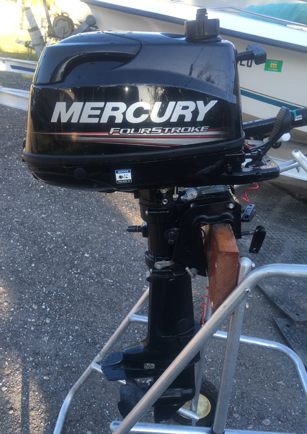 6 hp Mercury 4 stroke outboard for sale.