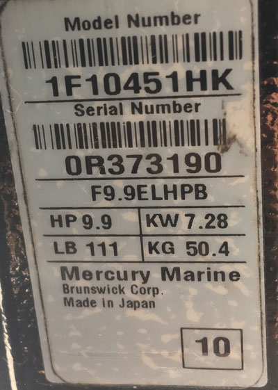 9.9hp Mercury 4-stroke Pro-Kicier outboard motor for sale