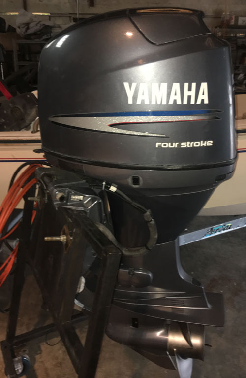 50 hp Yamaha High Thrust Outboard Boat Motor.