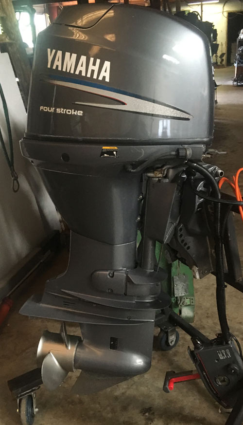 50 hp Yamaha High Thrust Outboard Boat Motor.